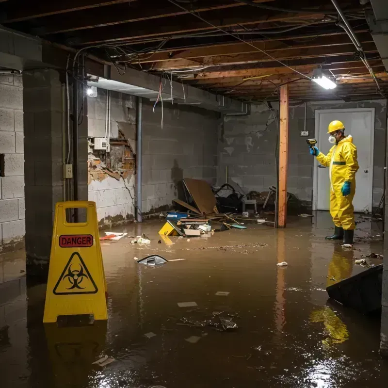 Flooded Basement Electrical Hazard in Estacada, OR Property